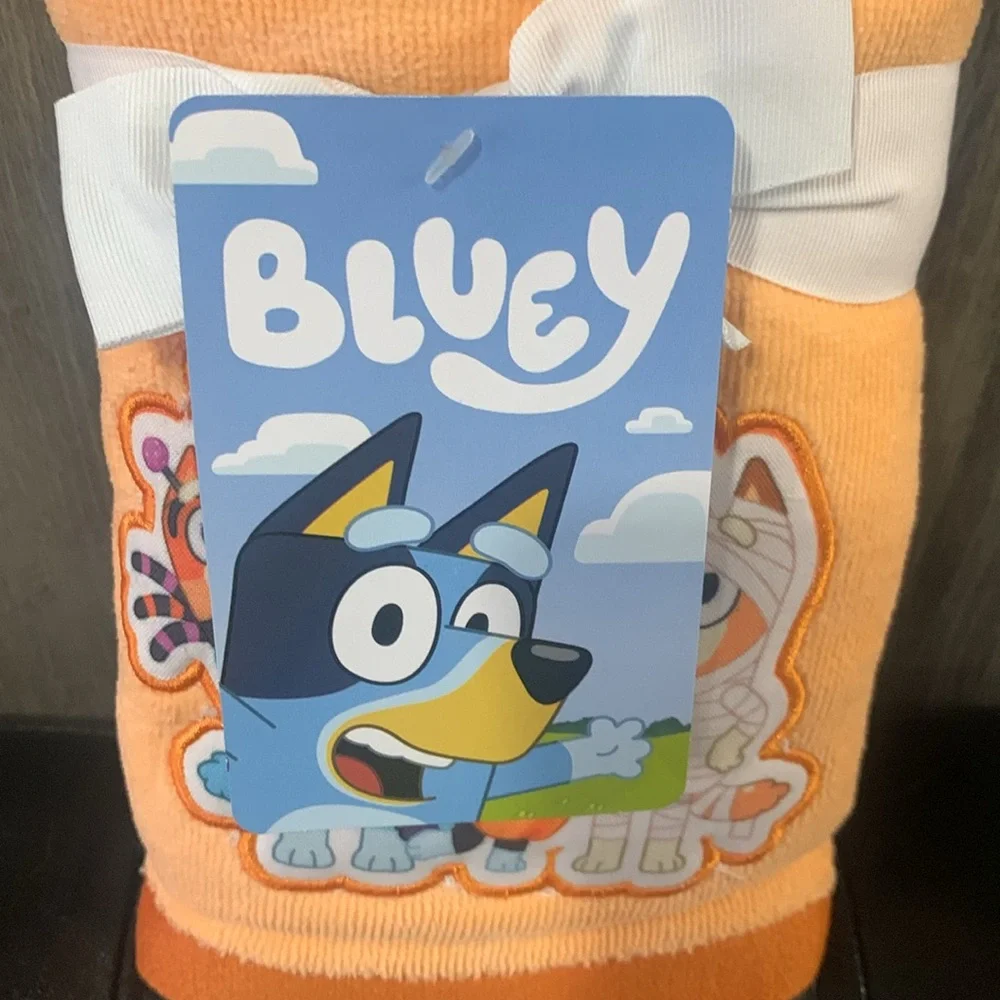 New Halloween Bluey Heeler Family In Costume Orange Cotton Hand Towels Pack of 2